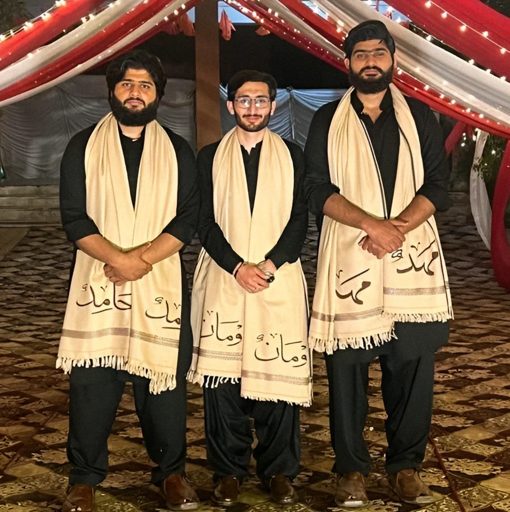 Custom Name Winter White Shawls