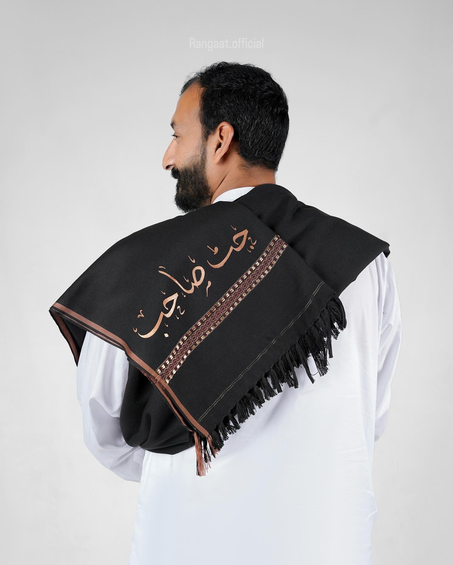 Custom Name Winter Black Shawls